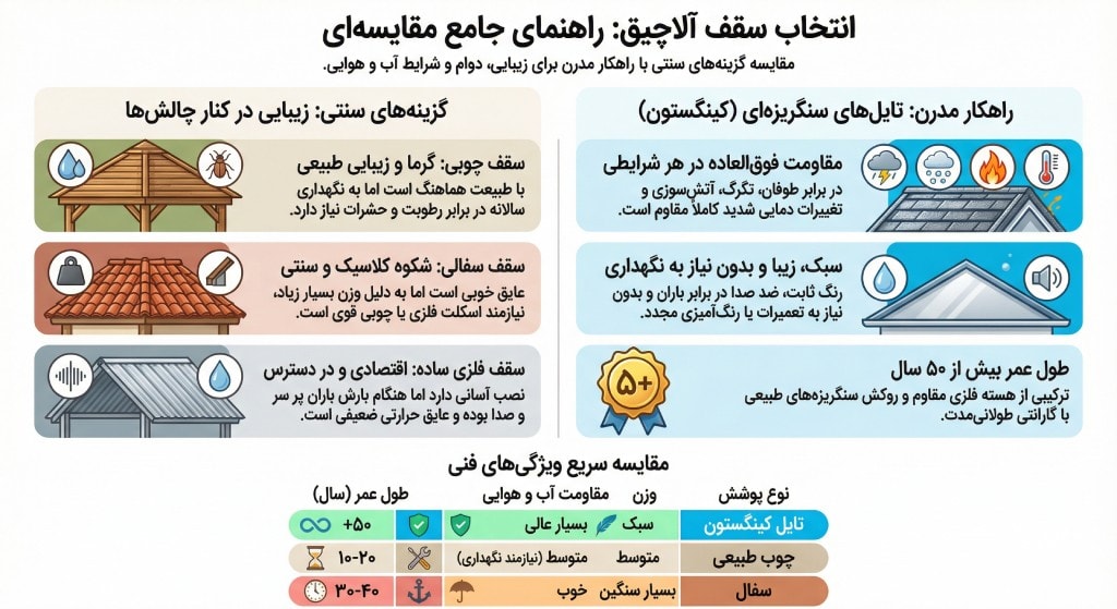راهنمای تصویری سقف آلاچیق