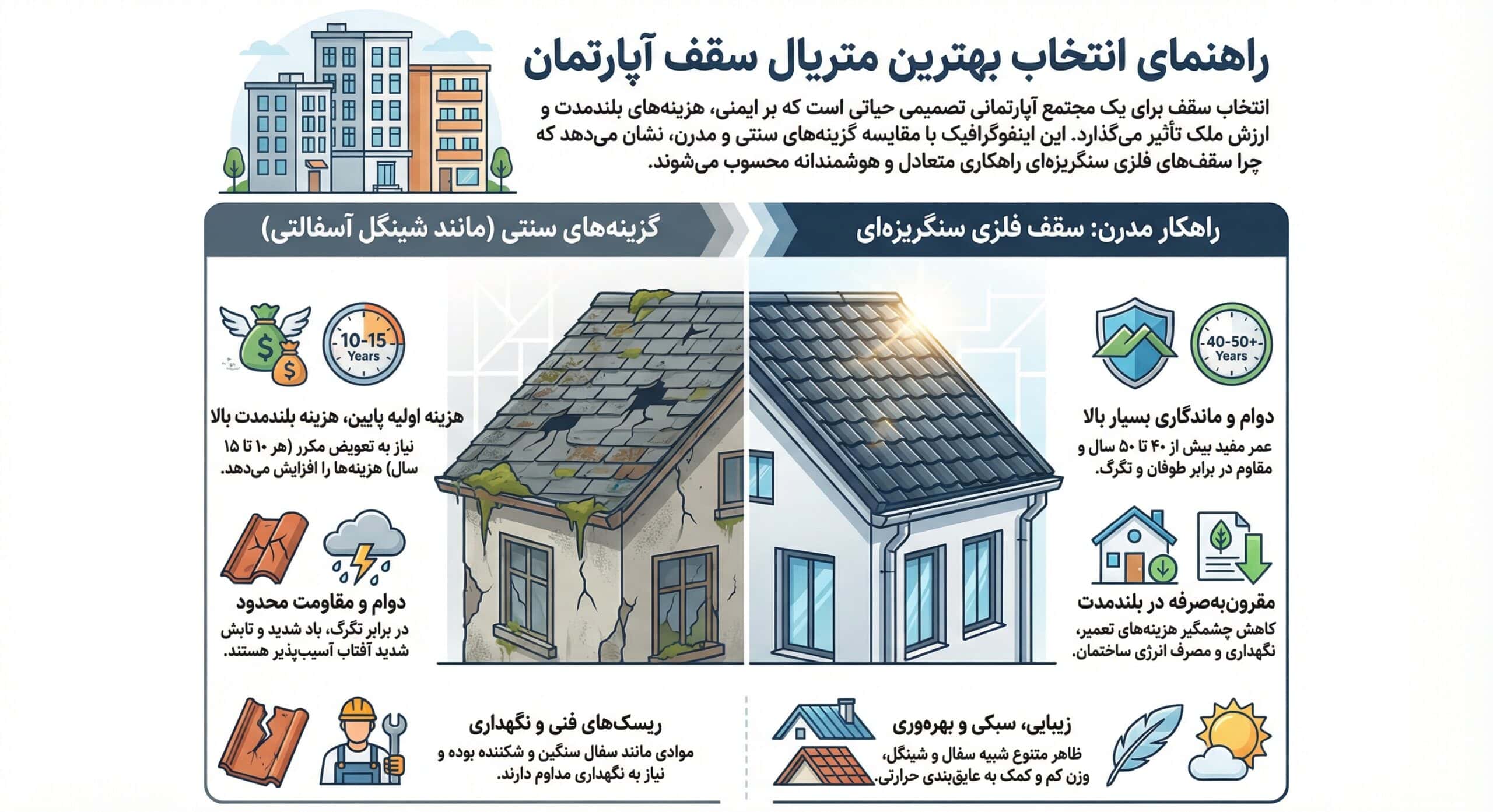 راهنمای تصویری انتخاب بهترین متریال برای سقف آپارتمان
